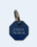 Octagonal Plastic Pet Tag (Mini)