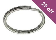 24mm Split Rings   Nickel Plated (25 of)