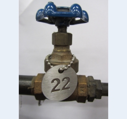 27mm dia. Stainless Steel Valve Tags - NO Fill