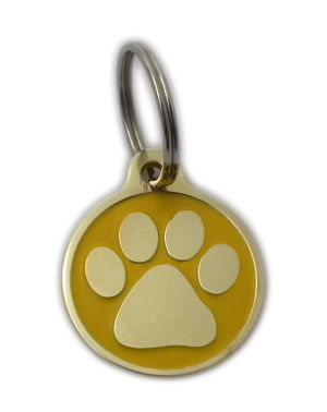 Paw Styled Brass Pet Tags